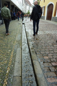 Ein "Bächle" - der typische kleine Kanal, den es in der Innenstadt fast zwischen an jeder Straße gibt.